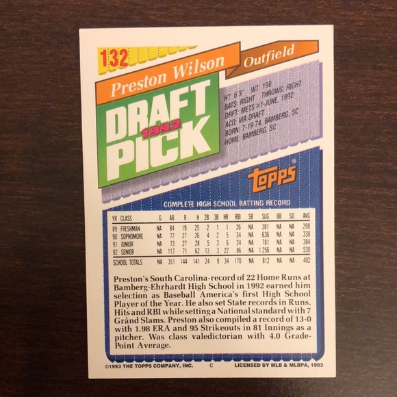 Vintage Topps MLB 1992 Draft Pick Baseball Card Bundle - Picture 6 of 6
